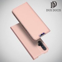 Dux Ducis чехол книжка для Huawei nova 5 с магнитом и отделением для карты - Розовое Золото