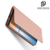 Dux Ducis чехол книжка для LG G7 ThinQ с магнитом и отделением для карты - Розовое Золото