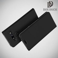 Dux Ducis чехол книжка для LG G8 ThinQ / G8s ThinQ с магнитом и отделением для карты - Черный