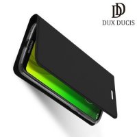 Dux Ducis чехол книжка для Motorola Moto G7 Power с магнитом и отделением для карты - Черный