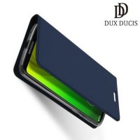 Dux Ducis чехол книжка для Motorola Moto G7 Power с магнитом и отделением для карты - Синий