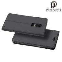 Dux Ducis чехол книжка для OnePlus 6 с магнитом и отделением для карты - Серый