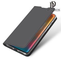 Dux Ducis чехол книжка для OnePlus 6T с магнитом и отделением для карты - Тёмно серый