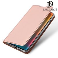Dux Ducis чехол книжка для OnePlus 6T с магнитом и отделением для карты - Розовое Золото