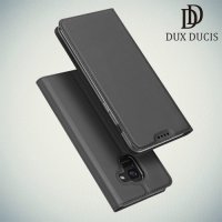 Dux Ducis чехол книжка для Samsung Galaxy A6 2018 SM-A600F с магнитом и отделением для карты - Серый