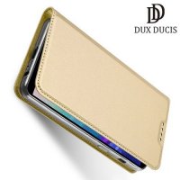 Dux Ducis чехол книжка для Samsung Galaxy A6 Plus 2018 с магнитом и отделением для карты - Золотой
