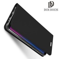 Dux Ducis чехол книжка для Samsung Galaxy A6s с магнитом и отделением для карты - Черный