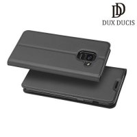 Dux Ducis чехол книжка для Samsung Galaxy J6 2018 SM-J600F с магнитом и отделением для карты - Серый