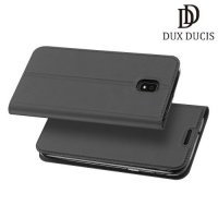 Dux Ducis чехол книжка для Samsung Galaxy J7 2018 с магнитом и отделением для карты - Серый