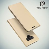 Dux Ducis чехол книжка для Samsung Galaxy Note 9 с магнитом и отделением для карты - Золотой