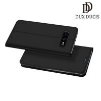 Dux Ducis чехол книжка для Samsung Galaxy S10e с магнитом и отделением для карты - Черный