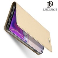 Dux Ducis чехол книжка для Samsung Galaxy S10e с магнитом и отделением для карты - Золотой