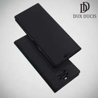 Dux Ducis чехол книжка для Sony Xperia 10 с магнитом и отделением для карты - Черный
