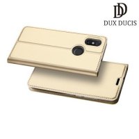 Dux Ducis чехол книжка для Xiaomi Mi 8 с магнитом и отделением для карты - Золотой