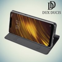 Dux Ducis чехол книжка для Xiaomi Pocophone F1 с магнитом и отделением для карты - Серый