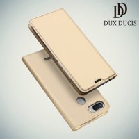 Dux Ducis чехол книжка для Xiaomi Redmi 6 с магнитом и отделением для карты - Золотой