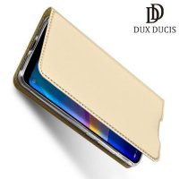 Dux Ducis чехол книжка для Xiaomi Redmi 7 с магнитом и отделением для карты - Золотой