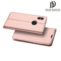 Dux Ducis чехол книжка для Xiaomi Redmi Note 5 / 5 Pro с магнитом и отделением для карты - Розовое Золото