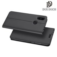 Dux Ducis чехол книжка для Xiaomi Redmi Note 6 / Note 6 Pro с магнитом и отделением для карты - Темно серый