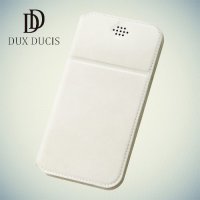 Dux Ducis Every универсальный чехол книжка из гладкой экокожи для смартфона 4.7-5.0 дюймов - Белый