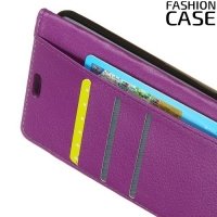 Fashion Case чехол книжка флип кейс для Nokia 8 - Фиолетовый