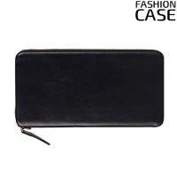 Fashion Case универсальный чехол футляр на молнии из искусственной кожи с магнитным креплением для телефона 5.5-6 дюймов  - Черный