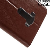 Fasion Case чехол книжка флип кейс для Asus ZenFone 3 Laser ZC551KL - Коричневый