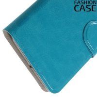 Fasion Case чехол книжка флип кейс для Lenovo K6 / K6 Power - Голубой