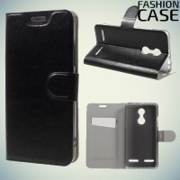 Fasion Case чехол книжка флип кейс для Lenovo K6 / K6 Power - Черный