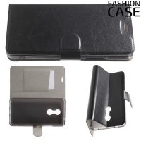 Fasion Case чехол книжка флип кейс для Lenovo K6 Note - Черный