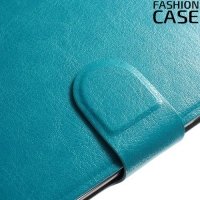 Fasion Case чехол книжка флип кейс для Lenovo K6 Note - Голубой