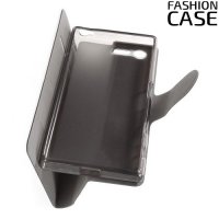 Fasion Case чехол книжка флип кейс для Sony Xperia X Compact - Черный