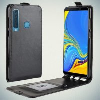 Флип чехол книжка вертикальная для Samsung Galaxy A9 2018 SM-A920F - Черный