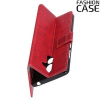 Flip Wallet чехол книжка для Alcatel 3X - Красный