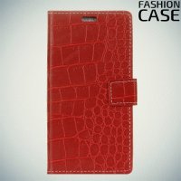 Flip Wallet чехол книжка для Alcatel 3X - Красный