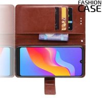Flip Wallet чехол книжка для Huawei Honor 8A Pro - Коричневый