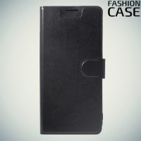 Fashion Case чехол книжка флип кейс для Huawei Honor 8X - Черный