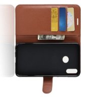 Flip Wallet чехол книжка для Huawei Honor 8X - Коричневый