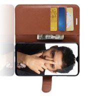 Flip Wallet чехол книжка для Huawei Honor 8X - Коричневый