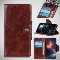 Flip Wallet чехол книжка для Samsung Galaxy A30 / A20 - Коричневый