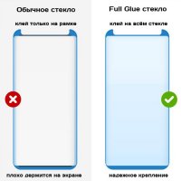 Защитное стекло Full Glue для Samsung Galaxy A8 Plus 2018 - Черное Red Line