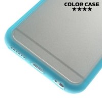 Гибридный прозрачный чехол для iPhone 6S / 6 - Синий