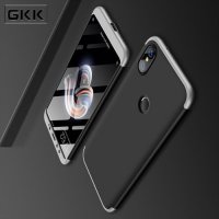 GKK 360 Пластиковый чехол с защитой дисплея для Xiaomi Mi 6X / Mi A2 - Черный с серебристым