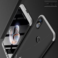 GKK 360 Пластиковый чехол с защитой дисплея для Xiaomi Mi 6X / Mi A2 - Черный с серебристым