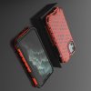 Honeycomb противоударный матовый чехол для iPhone 12 - Красный