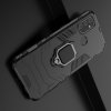 Hybrid Armor Ring Противоударный защитный двухслойный чехол с кольцом под палец подставкой держателем для OnePlus NORD N100 Черный