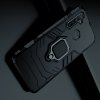 Hybrid Armor Ring Противоударный защитный двухслойный чехол с кольцом под палец подставкой держателем для OPPO Realme 5 Pro Черный