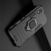 Hybrid Armor Ring Противоударный защитный двухслойный чехол с кольцом под палец подставкой держателем для Samsung Galaxy A01 Core Черный