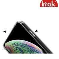 IMAK Shockproof силиконовый защитный чехол для iPhone XS Max черный и защитная пленка