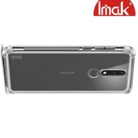 IMAK Shockproof силиконовый защитный чехол для Nokia 3.1 Plus прозрачный и защитная пленка